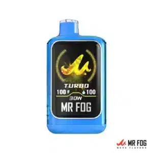Banana Mr Fog Nova Blue Razz Puffs Zero Nicotine Steezy Edition Disposable Vape